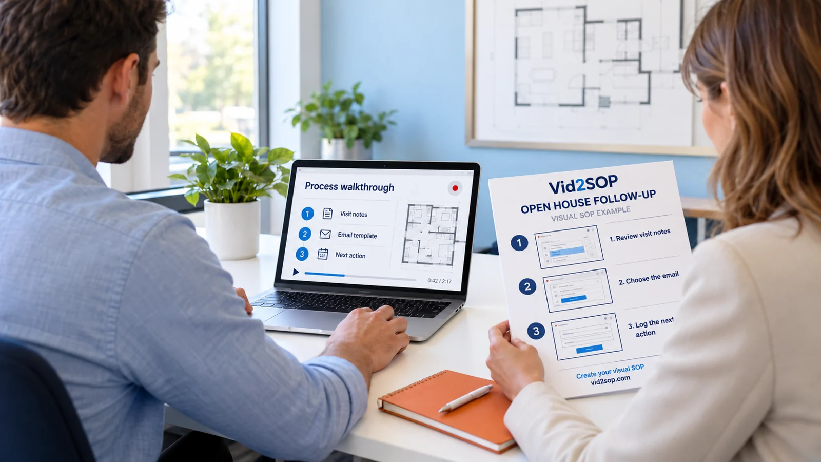 Use Vid2SOP to document the reviewed follow-up process for your team. Illustrative visual SOP example; email remains in your email tool.